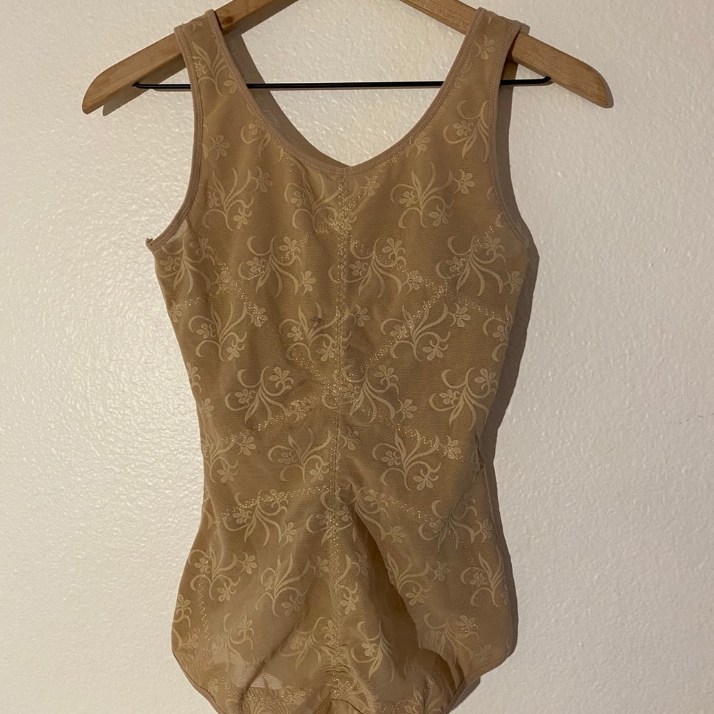 tan mesh body suit